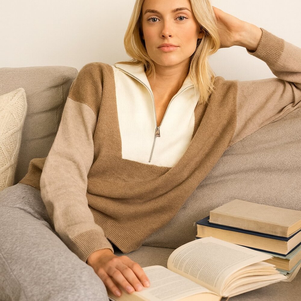 Ezra Color Block Sweater